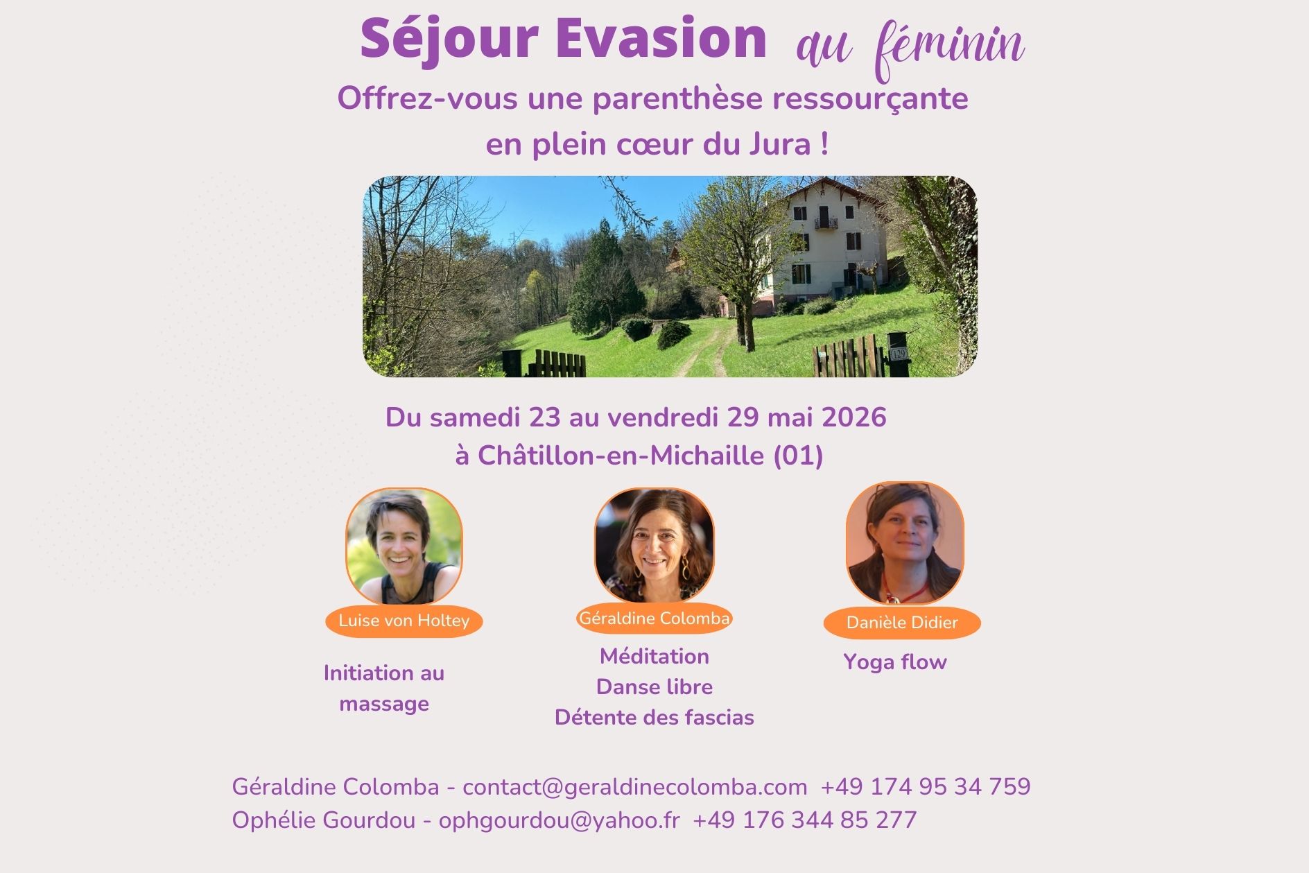 Stage-méditation-danse libre- fascias-Yoga-massage-France